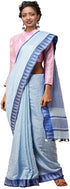Vasthrlay Handloom Bhagalpuri Tample Sky Blue