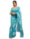 Vasthrlay Chanderi Printed Unstitched Blue Saree