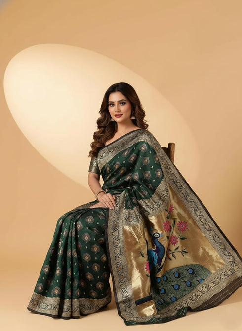 Vasthrlay Banarasi Kanjivaram Az Ys Og Yukti Yellow Ethnic Wear