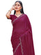 Vasthrlay Georgette Scalloped Unstitched Black Saree