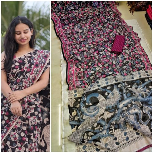 Vasthrlay Floral Contrast Border Festival