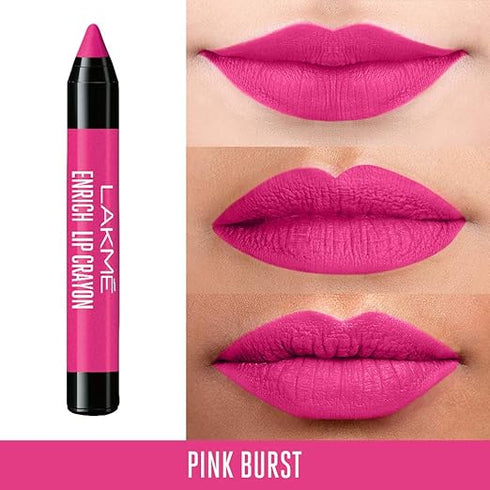 Lakme Enrich Lip Crayon | Pink Burst