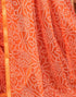 Vasthrlay Chiffon Bandhani Orange Saree With Unstitched Blouse Piece