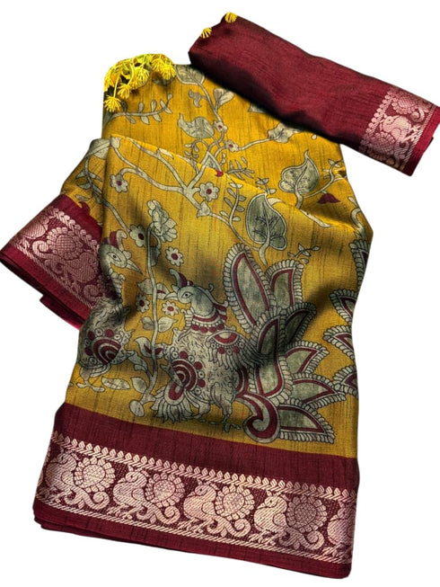 Vasthrlay Kalamkari Saree Print