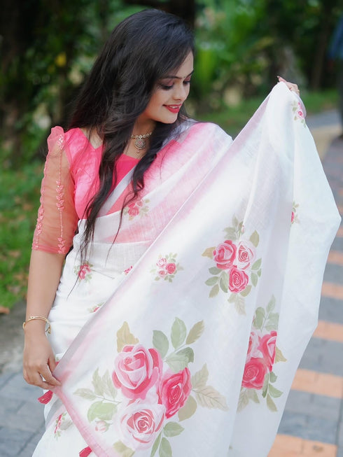 Vasthrlay Printed Lightweight Breathable Anniversary