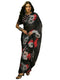 Vasthrlay Georgette Printed Teal Saree