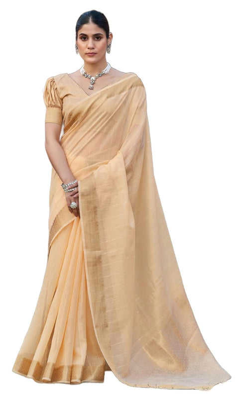 Vasthrlay Women's Cotton Unstitched Skin Friendly Saree