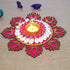 Diya Handmade MDF Lotus tealight Candle Holder with Shell Tealight Rangoli