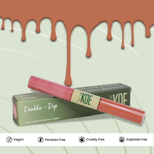 KOE BEAUTY Double Dip | Pink Spice And Jelly | Warm Rosy Pink Matte Lipstick