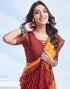 Vasthrlay Bandhani Printed Chiffon Orange Saree