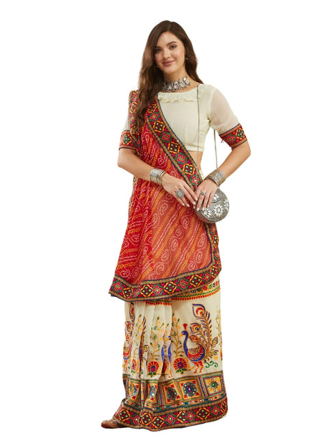 Vasthrlay Designer Embroidered Georgette Saree