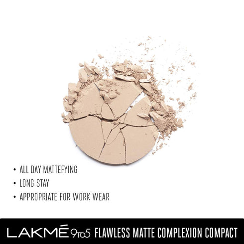 Lakme 9 To 5 Flawless Matte Complexion Compact | Almond