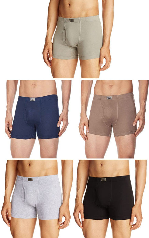 Dixcy Scott Cotton Plain/Solid Assorted Men's Trunk/Underwear - Pack of 5 (#Image-Trunk-100 CM) (Color & Prints May Vary)