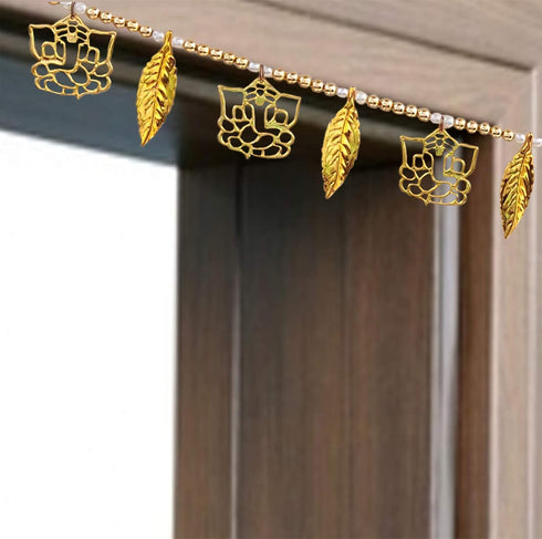 Ascension Ganesha Leaf Door Hanging Bandanwar Toran 36 Inch