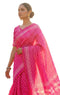 Vasthrlay Womens Printed Unstitched Navy Blue Saree