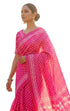 Vasthrlay Womens Printed Unstitched Navy Blue Saree