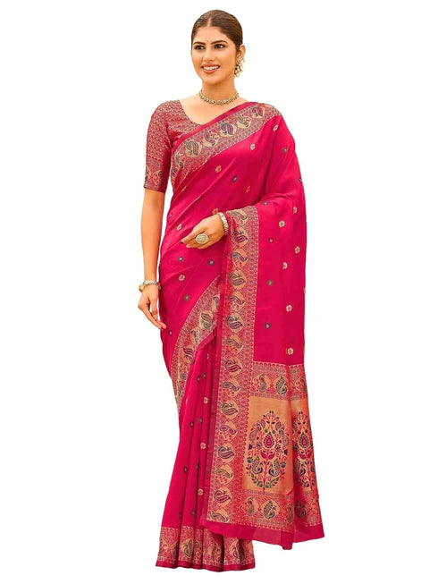Vasthrlay Paithani Weaving Green Saree