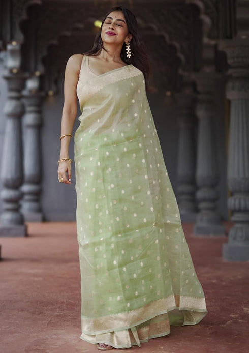 Vsathrlay Peach Banarasi Kanchipuram Ethnic Wear