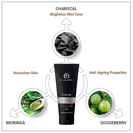 The Man Company Charcoal Moringa & Gooseberry Peel Off Mask