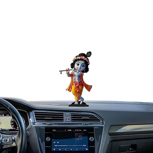 Lord Krishna 2D Miniature Acrylic Figurine – 5 Inch