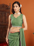 Vasthrlay Lavender Border Unstitched Saree