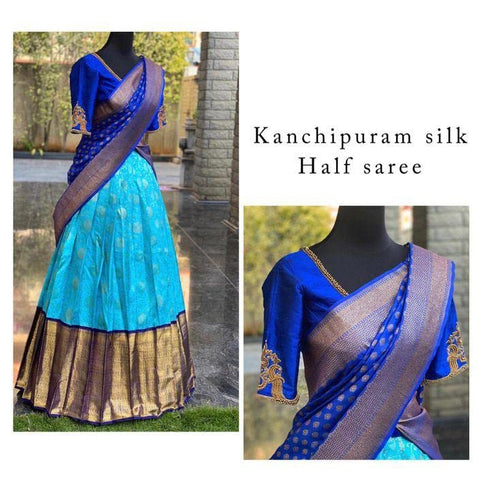 Vasthrlay Traditional Unstitched Kanjivaram Kanchipuram