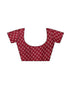 Vasthrlay Georgette Bandhani Printed Maroon Saree With Unstitched Blouse Piece