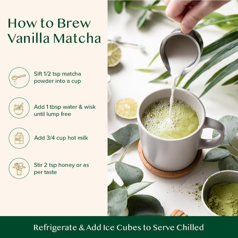 Vahdam Tea Vanilla Matcha Green Tea Powder