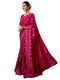 Vasthrlay Vichitra Printed Unstitched Maroon Saree