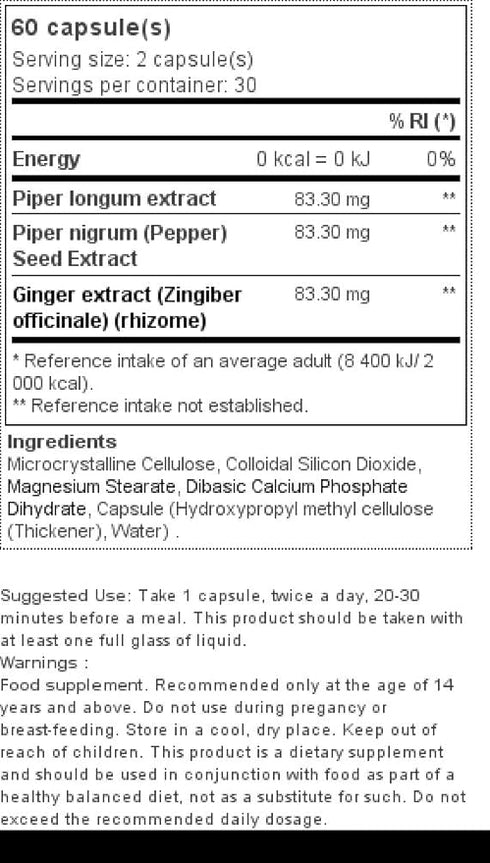 Himalaya Wellness Pure Herbs Trikatu Digestive Wellness 60Tabs