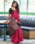 Vasthrlay Jacquard Kanjivaram Unstitched Pista Green Saree