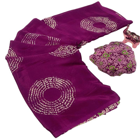 Vasthrlay Printed Ajrakh Floral