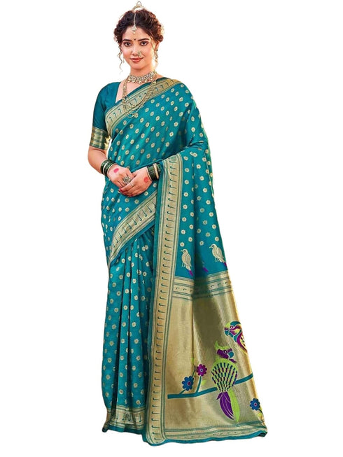 Vasthrlay Weaving Paithani Maroon Saree