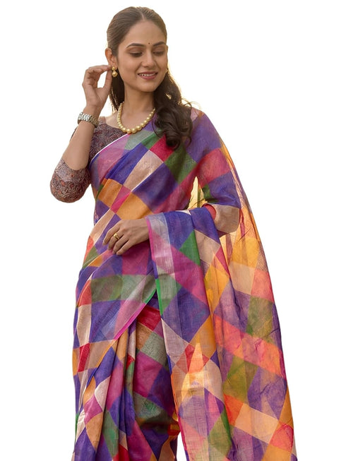 Vasthrlay Printed Multi Saree