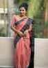 Vasthrlay Pink Handloom Saree