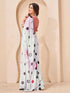 Vasthrlay Georgette Printed Unstitched Multicolor Saree