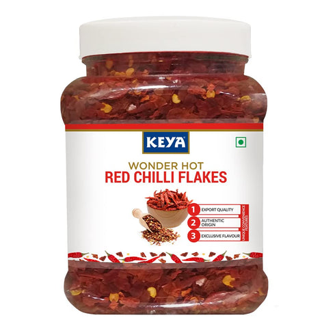 Keyafoods Keya Red Chilli Flakes 300g Premium Quality Crushed Red Chili for Bold Spicy Flavor Perfect for Cooking Seasoning and Garnishing Ideal for Pizzas Pastas Indian and Mexican Dishes