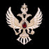 Mahi Dual Head Eagle-Shaped Lapel Pin Shirt Brooch for Men