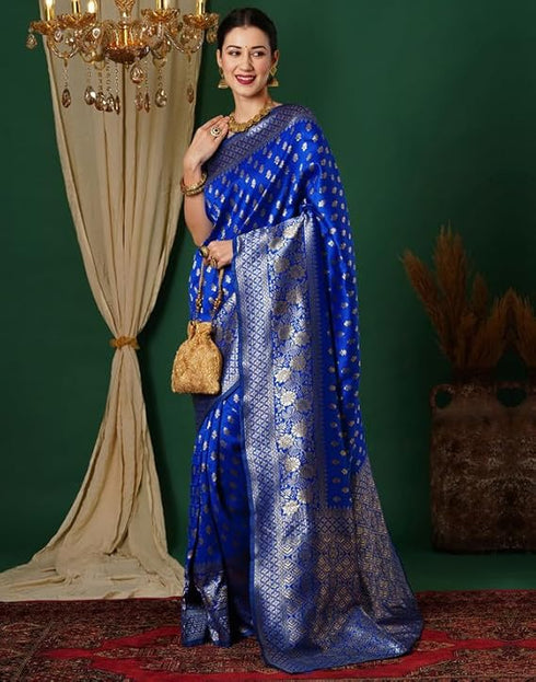 Vasthrlay Womens Jacquard Unstitched Maroon Saree