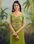 Vasthrlay Georgette Embroidery Unstitched Green Saree