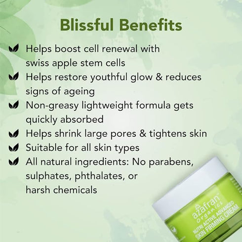 Azafran Organics Nutri Active Advanced Skin Firming Cream