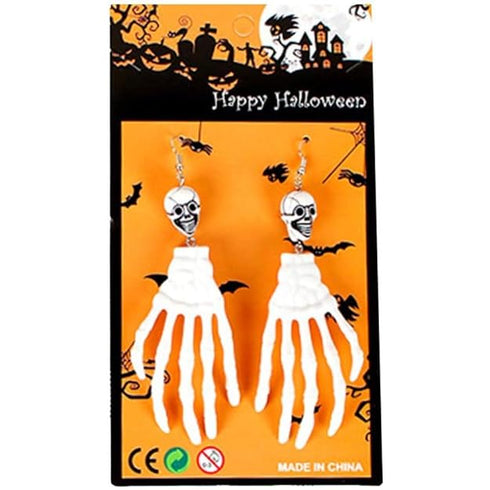 MPS MY PARTY SUPPLIERS® Halloween Skeleton Hand Earrings