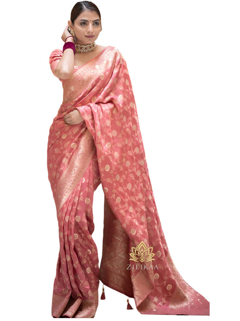Vasthrlay Banarasi Unstitched Saree