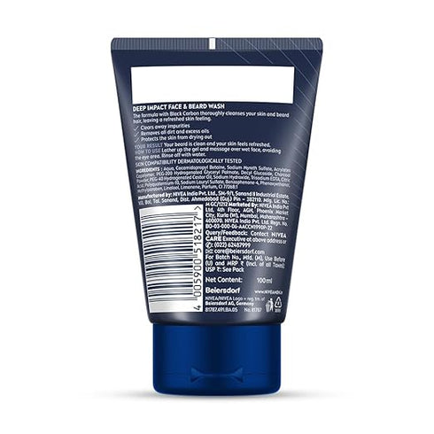 Nivea Men Deep Impact Beard & Face Wash