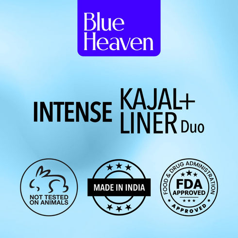 Blue Heaven Intense Kajal + Liner Duo Jet Black