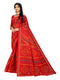 Vasthrlay Bandhani Swarovski Traditional Red Saree