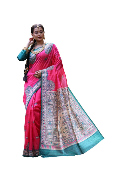 Vasthrlay Beautiful Kalamkari Contrast