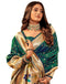 Vasthrlay Paithani Jacquard Unstitched Dark Green Saree