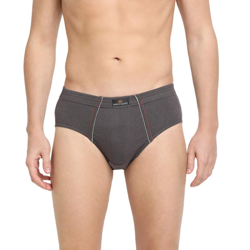 Dixcy Scott Originals Men 100% Combed Cotton Sweat Absorbent Waistband Brief (Pack of 3)
