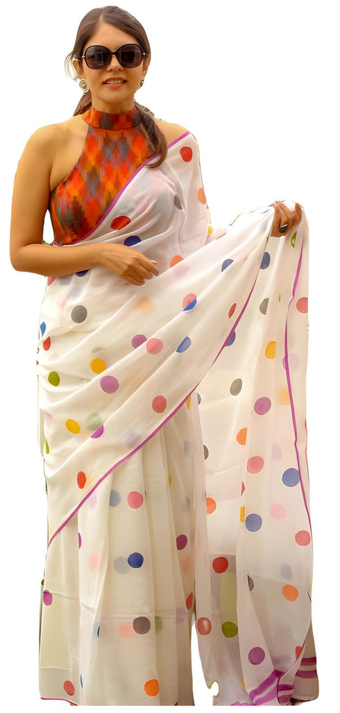 Vasthrlay Printed Unstitched Saree